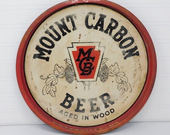 Vintage Mount Carbon Brewery Beer Tray Pottsville PA