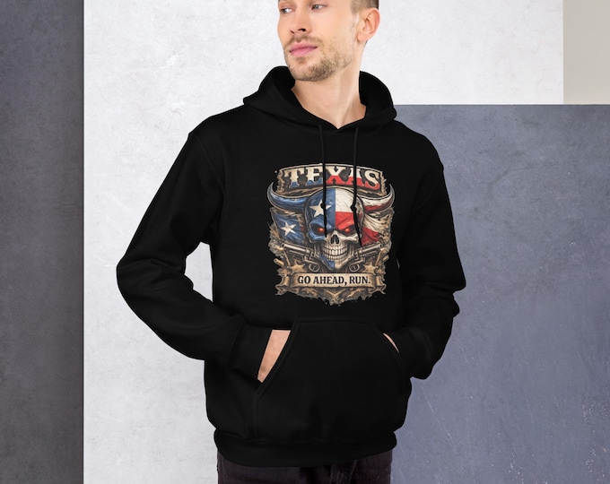 Featured listing image: Texas Skull Graphic Hoodie- Cotton Blend Pullover