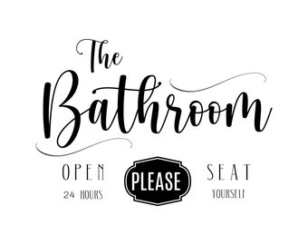 Bathroom Printables - Etsy