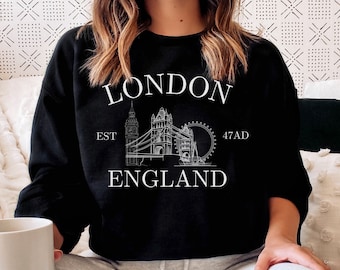 London England Sweatshirt, London Souvenir Gift, UK Sweatshirt, Big Ben Shirt, United Kingdom Sweater, London Tourist Pullover, British Tee