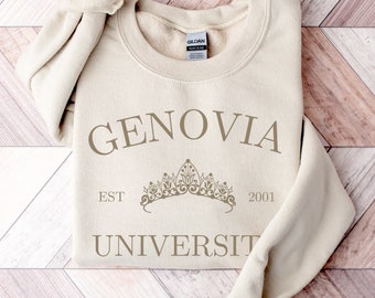 Genovia University Sweatshirt, Princess Diaries Sweatshirt, Genovia Sweater, Y2K Sweatshirt, Sorority Gift, Varsity College Pullover