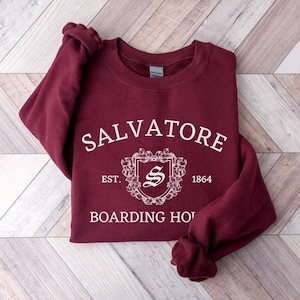 Salvatore Boarding House Sweatshirt, Mystic Falls Sweatshirt, TVD Fan Gift, Vampire Brothers Sweater, Damon Shirt, Stefan Tee, Tourist Tee
