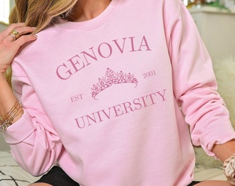 Genovia University Sweatshirt, Princess Diaries Sweatshirt, Genovia Sweater, Y2K Sweatshirt, Sorority Gift, Varsity College Pullover