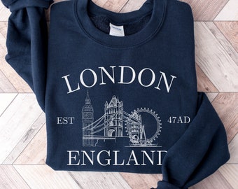 London England Sweatshirt, London Souvenir Gift, UK Sweatshirt, Big Ben Shirt, United Kingdom Sweater, London Tourist Pullover, British Tee