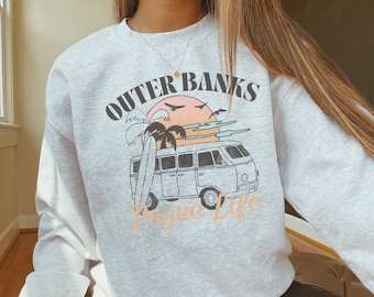 Pogue Life Sweatshirt, Outer Banks Sweatshirt, OBX Beach Sweater, Pogue Side Shirt, Beach Lover Gift, North Carolina Sweatshirt, Road Trip