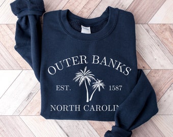 Outer Banks Sweatshirt, North Carolina Sweatshirt, Pogue Life Shirt, OBX Beach Sweater, Pogue Side Shirt, Beach Lover Gift, Road Trip Tee