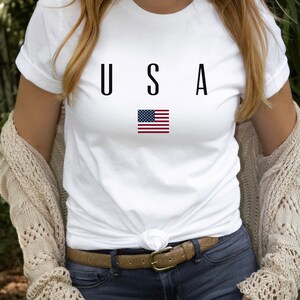 USA T-shirt, Fourth of July Shirt, Classic America Tshirt for 4th of July, Patriotic American Tee, American Flag Tee for July 4th Fireworks