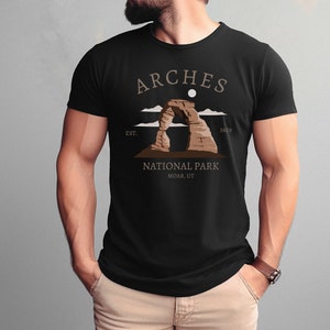 Arches National Park Shirt, Moab Utah T-shirt, 63 National Parks Shirt, National Park Lover Gift, Mountain Camping Tee, Road Trip Shirt