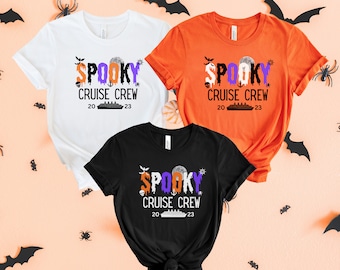 Custom Halloween Cruise Shirts, Spooky Cruise Crew 2026 T-shirt, Matching Cruise Squad Tee, Cute Family Cruise Gift, Friends Cruise Tshirt