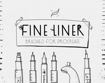 Fine Liner Brushes for Procreate | Fineliners, Stipple Brushes, Pattern Brushes, a complete toolkit for your doodles, inking and lineart