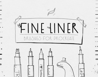 Fine Liner Brush Set for Procreate | Stipple, Pattern Brushes, Inking, Lineart (Digital Download)
