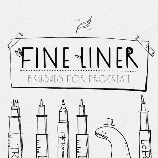 Fine Liner Brushes for Procreate | Fineliners, Stipple Brushes, Pattern Brushes, a complete toolkit for your doodles, inking and lineart