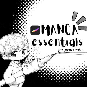 Essential Manga Brushes for Procreate, pencil and sketch brush, inking brushes, halftone and more!