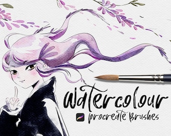 Realistic Watercolor Procreate Brushes | Paper Texture (Digital Download)