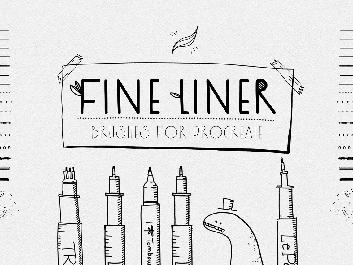 Fine Liner Brushes for Procreate Fineliners Stipple Etsy