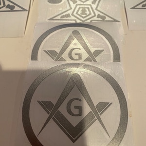 Square and compass taillight decals