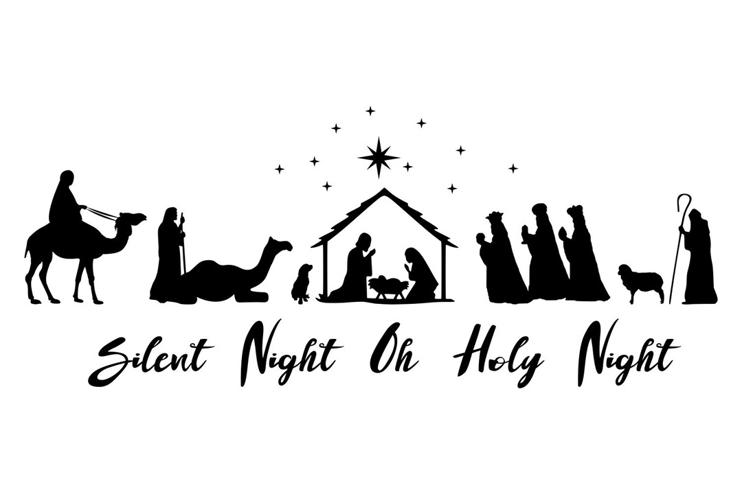 Nativity Scene SVG File - Etsy