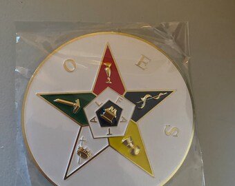 Order Of The Eastern Star Car Sticker Decal – Masonic Emblem, OES Star Cut-Out