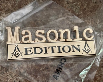 Masonic Edition Metal Car Emblem