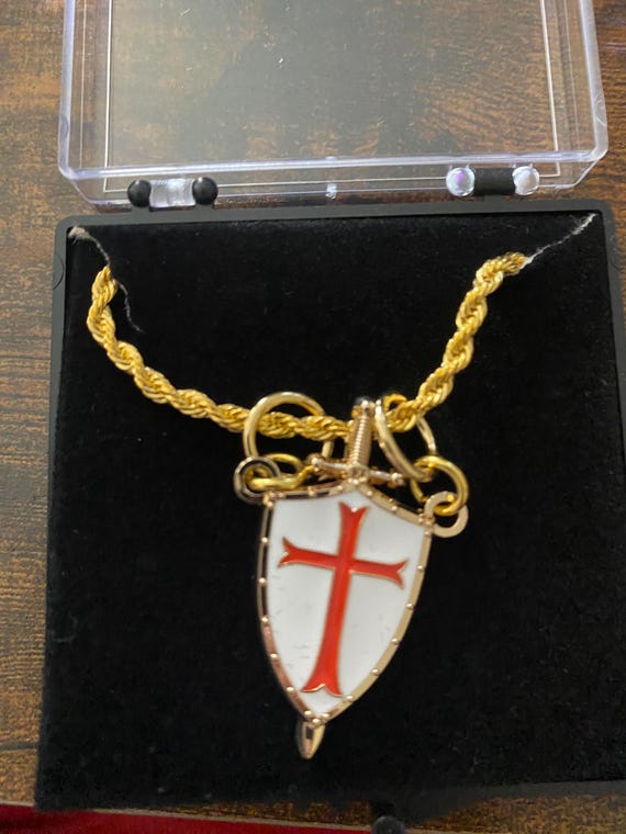 Templar Knights Sword Chain Silver Masonic - with Antique Regalia