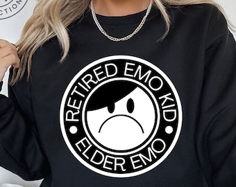 Elder Emo Sweatshirt,Emo Gift,Emo sweater,Scene Sweater,It Was Never A Phase,Emo Forever,Goth Emo Tee,Recovering Scene Kid,Goth Emo Sweater