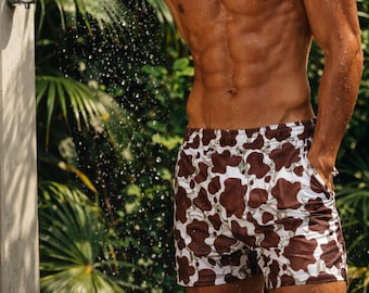 Short de plage homme Western Desert Longhorn Skull avec cordon de serrage à la taille