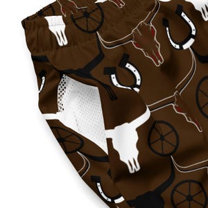 Cowboy Men's Swim Trunks, Desert Swim Trunks, Western Swim Trunks, Men's Western Swim Shorts, Men's Swim Wear Shorts, Unique Gifts For Men