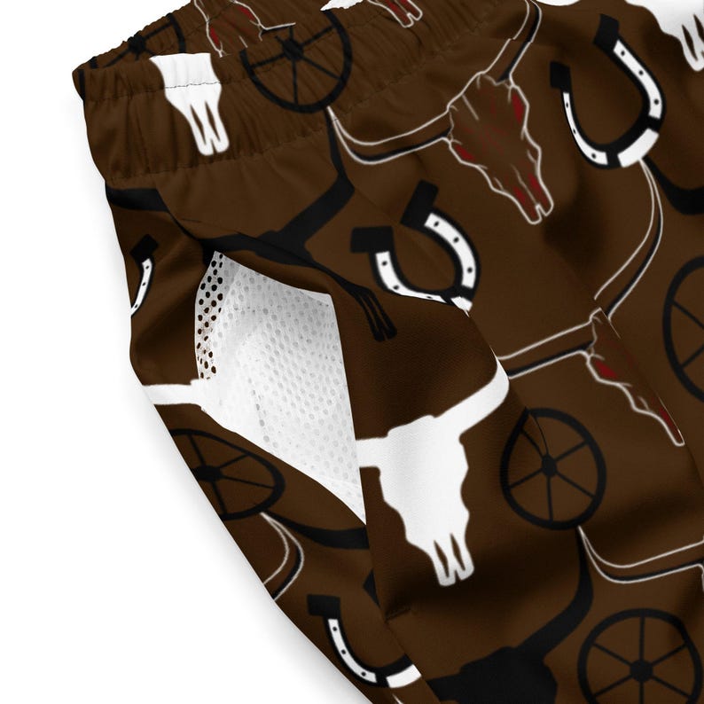 Cowboy Men's Swim Trunks, Desert Swim Trunks, Western Swim Trunks, Men's Western Swim Shorts, Men's Swim Wear Shorts, Unique Gifts For Men
