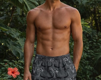 Longhorn Skull Men's Swim Trunks: Western Desert Shorts
