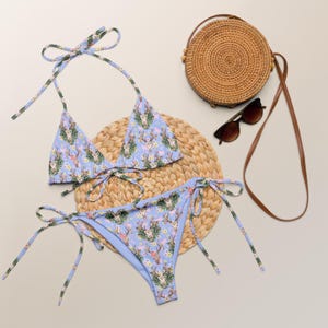 Recycled String Bikini: Coquette Cowgirl Swimsuit Set