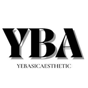 the text "YBA YBASICAESTHETIC" in a large, bold font.