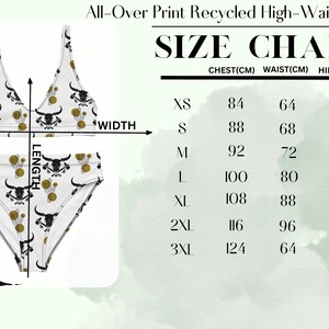 Slip bikini Longhorn Skull: vita alta, tessuto riciclato immagine 9