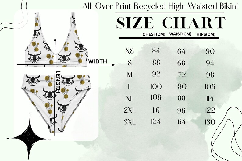 Slip bikini Longhorn Skull: vita alta, tessuto riciclato immagine 9