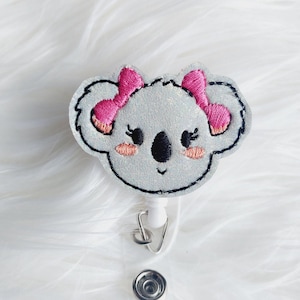 Cute Koala Badge Reel, Retractable Reel , ID Holder, Medical Badge Real, for Nurses Uniform