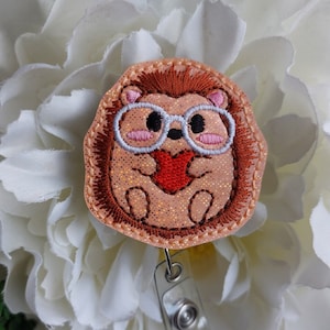 Mulinello per badge Hedgehog, mulinello retrattile, porta identificazione, badge medico reale, per uniforme infermieristica