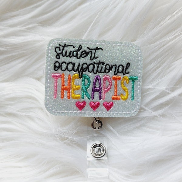 Student  Occupational Therapist  Badge Reel, Retractable Reel , ID Holder, Medical Badge Real, for Nurses Uniform