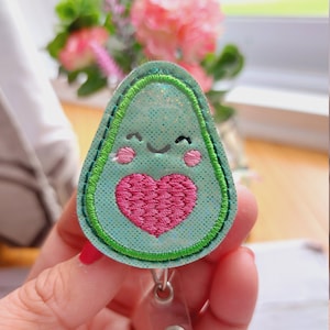 Avocado Badge Reel, Retractable Reel , ID Holder, Medical Badge Real, for Nurses Uniform