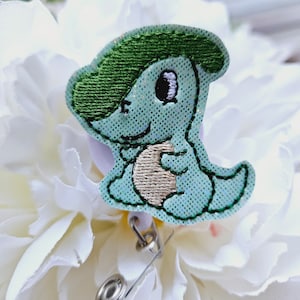 Bobine de badge dinosaure, bobine rétractable, porte-carte d&#39;identité, véritable badge médical, pour uniforme d&#39;infirmière