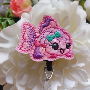 Cute Fish Badge Reel, Retractable Reel , ID Holder, Medical Badge Real, for Nurses Uniform