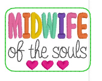Portabadge retrattile "Midwife of the Soul", porta badge medico per uniforme infermieristica.