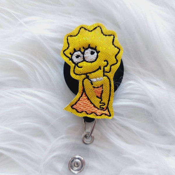 Cute Girl Badge Reel, Retractable Reel , ID Holder, Medical Badge Real, for Nurses Uniform