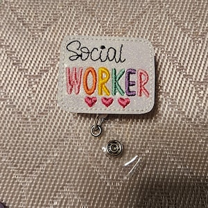 Maatschappelijk werker Badge Reel, Intrekbare Reel, ID-houder, Medische Badge Real, voor verpleegstersuniform