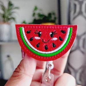 Watermelon Badge Reel, Retractable Reel , ID Holder, Medical Badge Real, Nurse Badge Reel