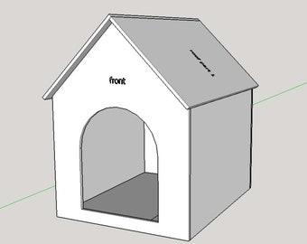 Doghouse plans using a single sheet of plywood