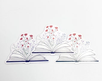 Waterproof book with flowers sticker