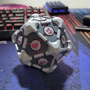 Portal Companion Cube D20 3D Printed Kit