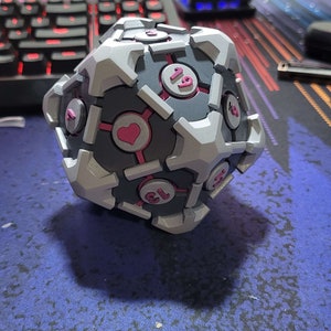 Portal Companion Cube D20 3D Printed Kit