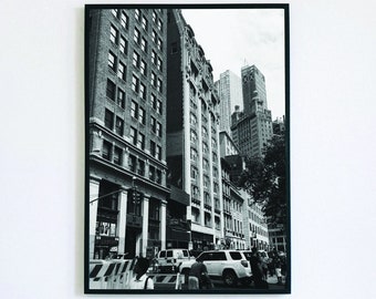 Foto en blanco y negro de la ciudad de Nueva York, impresión digital, descarga instantánea