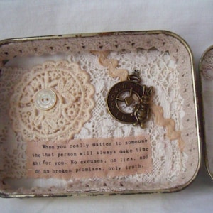 Diorama de estaño de tiempo, pequeño arte en miniatura de recuerdo en una lata de tabaco