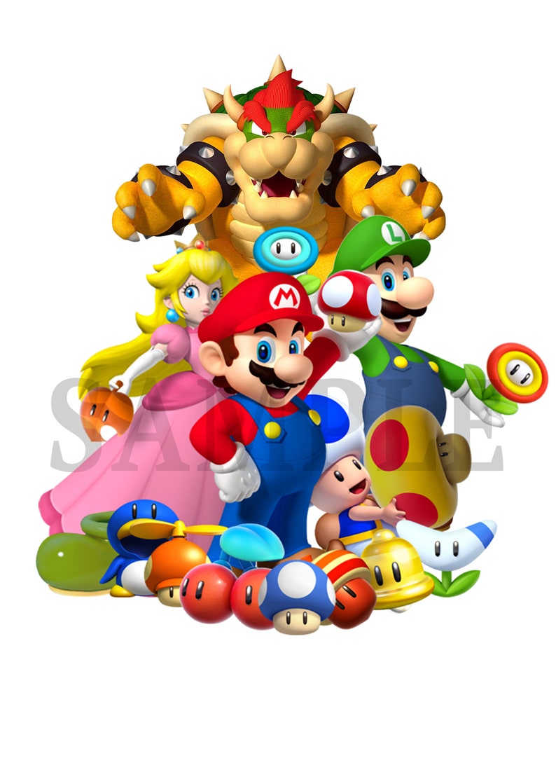 Super Mario Bros Digital Sublimation File PNG Clipart Instant - Etsy Canada